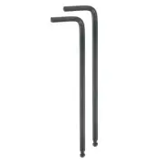 2pcs Ball End Hex Key Wrench 4mm L-Shape Long Arm Hexagon Metric Wrenches Black
