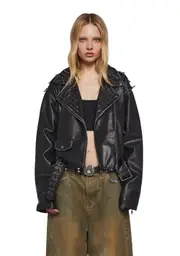 [Widow] Decibel Love Studded Moto Jacket