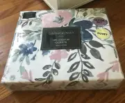 NEW CYNTHIA ROWLEY 3 PC COTTON DUVET SET QUEEN FLORAL
