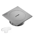 Sleek Silver Design 304 Stainless Steel Floor Cleanout for Clean Pipes