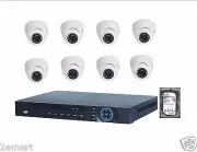 Dahua NVR Kit:NVR NVR4208-8P-4K+SG 4TB+8pcs 3MP IR IP Camera Dome Package