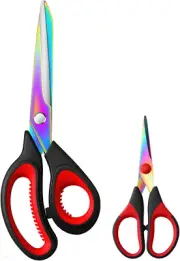 Scissors All Purpose, Premium 9.5" Titanium Coating Sharp Tailor Sewing Scissors