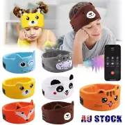 Kids Bluetooth Headband Headphone Wireless Sleeping Music Headwear Cute Eye Mask