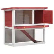 Andala Pets Outdoor Rabbit Hutch 1 Door Red