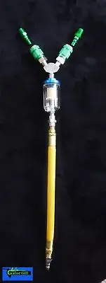 Hookah diving 2 diver Filtered Wye with quick connects and flex whip 1/4 npt