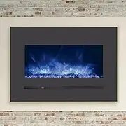 Remii Wall Mount/Flush Mount Electric Fireplace with a Steel Surround and Glass Media, 66 cm Size