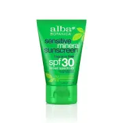 Alba Botanica Sensitive Mineral Sunscreen Lotion Fragrance Free SPF 30 4 Ounce