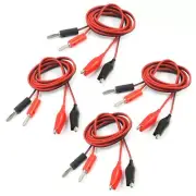 2X(8 Pcs Alligator Clip to Plug Multimeter Test Lead 1M K3H1)