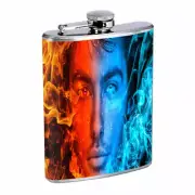 Fire And Ice Em15 Flask 8oz Stainless Steel Hip Drinking Whiskey