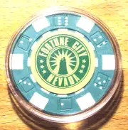 Dead Rising 2 Fortune City Nevada Poker Chip Golf Ball Marker - Green