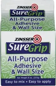 Zinsser 62008 SureGrip All-Purpose Adhesive and Wall Size, 8 oz