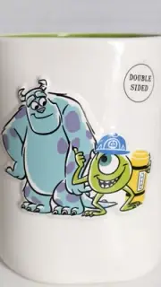 Rae Dunn THE SCREAM TEAM Double Sided Mug Monsters Inc Pixar SULLY MIKE BOO NEW