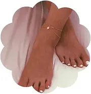 [Aneneiceera] Boho Gold Rhombus Sequins Anklets Wedding Layered Gold Foot Chain Beach Sequins Barefoot Sandals Anklet Rhombus Ankle Bracelet Jewelry for Women, Alloy