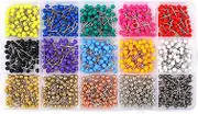 810 PCS Map Pins, 1/8 Inch Map Tacks, Colored Push Pins, 15 Assorted Colors (Each Color 54 PCS) in Map Push Pins, Push Pins for Bulletin Board