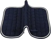 EVTSCAN Saddle Pad Soft Breathable All Purpose Double Rope Saddle Pad with Hand Strap and Girth for Horses