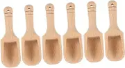 6Pcs Practical Wooden Teaspoons Multipurpose Salt Spoons for Kitchen Use Smooth Edges Beechwood Design for Condiments and Tea
