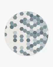 245' Round | Machine Washable Runner Rug | Kid & Pet Friendly | Indoor Rug | Prisma Slate Blue Rug | Ruggable