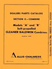 Allis Chalmers A R Glean Combine Section 2 Parts Manual