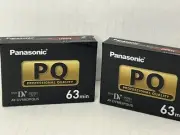 2 Panasonic Mini DV 63 Min Professional Quality Tapes AY-DVM63PQUS