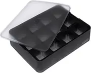 [Lurch] Former Premium Tray for 12 Ice Cubes Sized 4cm, Silicone, Black, 6.5 x 15.5 x 20.5 cm