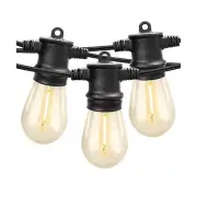 SUNTHIN Outdoor String Lights, 48FT Patio Lights with 16 LED Shatterproof Bul...