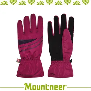 【Mountneer 山林 PRIMALOFT防水觸控手套《深桃紅/紫》】12G08/防風/透氣/保暖