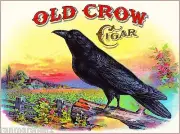 Old Crow Bird Smoke Vintage Tobacciana Cigar Box Crate Inner Label Art Print