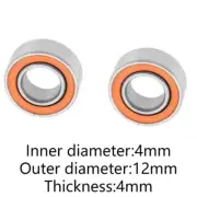 2PCS Stainless Steel Bearing 4*12*4mm S604C-2OS 4X12X4 P0 High Speed Low Noise
