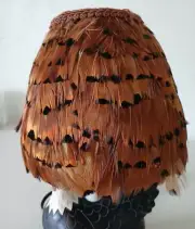Vintage Real Chicken Feather Lamp Shade