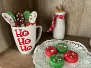 Handmade Faux Hand Dipped Christmas Spoon Set With Mug