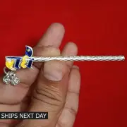 925 Sterling Silver Laddu Gopala Krishna Flute Bansuri Holy Divine Puja Article