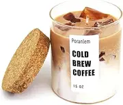 BOSENIYU Iced Coffee Candle, 450ml Latte Coffee with Ice Cube Candle, Handmade Home Scented Aromatherapy Candles.