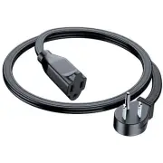 Extension Cord 2 Feet 1 Outlet Flat Wire 3-Prong 45° Angled Flat Plug 16 AWG ...