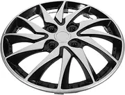 Cabilock Silver Black Car Wheel Hubcap Cover Durable Automotive Accessory for Hub Refitting Easy to Clean Replace Damaged Missing Hub Covers Enhance Vehicle Appearance