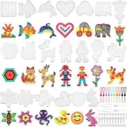 20 Pcs 5mm Fuse Beads Boards Clear Plastic Pegboards Craft Tray for Kids Beads
