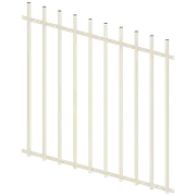 ProtectorAl 0350-1200W x 1200H Surfmist Batten Pool Fence Panel Raked Up to 15º