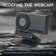 4K All-Metal Webcam with AI Noise-Canceling Mic & Privacy Cover for Streaming
