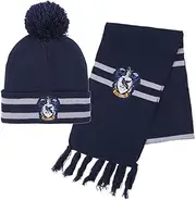 [CERDÁ LIFE'S LITTLE MOMENTS] 2 Piece Harry Potter Children's Winter Hat and Scarf Set Blue-Official License, One Size for Children, blue
