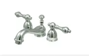 Two-Handle 3-Hole Deck Mount Mini-Widespread Bathroom Faucet-KS3951AL