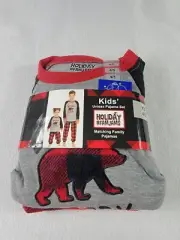 Holiday Fam Jams Kids Unisex Pajama Set Size 4/5 XS Beary Sleepy NWT