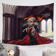 Cool Fantasy Art the Dragon Queen Tapestry