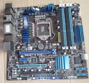 堪用華碩P8H67-M EVO主機板INTEL主板H67 ASUS LGA1155顯示介面DVI VGA DP HDMI