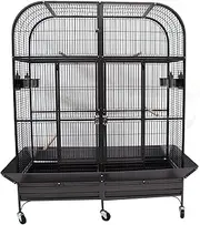 Double Cage with Center Divider for Bird Parrot Aviary
