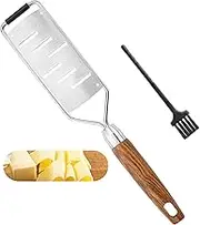 AGIgear Professional Cheese Grater Stainless Steel,Multi-Purpose Grater with Wood Handle for Cheese, Ginger, Lemon, Garlic, Nutmeg,Fruits,Chocolate & Spices (Slice)