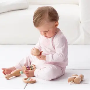 奇哥 PUP 原木系列-敲敲手搖鈴 安撫玩具 抓握玩具 嬰兒玩具 幼兒玩具