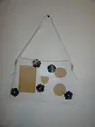 WHITE PURSE PICTURE FRAME BY HOBBY LOBBY-HOLDS 4 PICTURES