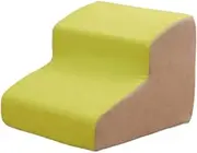 Dog Stairs for Beds Couches, 2-Step Dog Steps with Non-Slip Fabric Cover, Dog Slopes Stairs for Small Dogs, Cats or Pets Friendly - Removable and Washable