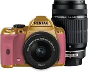 PENTAX Digital SLR Camera K-r W Zoom Kit Gold/Pink 100 K-rWZK GD/PK100