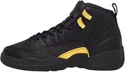 [Nike] Jordan Air Jordan 12 Retro (Big Kid), Black/Taxi, 7 Big Kid