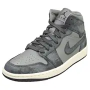 Nike Air Jordan 1 Mid Se Womens Fashion Trainers in Smoke Grey 3.5 UK